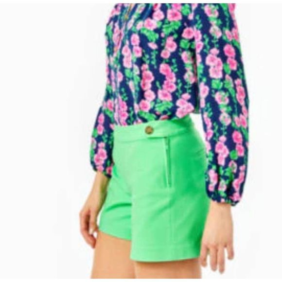 Lilly pulitzer 5" Alessi Stretch Short - Cabana Green Size 16. No tag. New - Picture 3 of 10